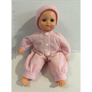 Cititoy 1997 Girl Baby DollPlastic Pink And Hat Outfit 12” Vintage